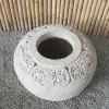  Product image 5 of the product “Balinese style flat round pot, with carving - 70cm Dia., 45 cm Height, Taro sand ”
